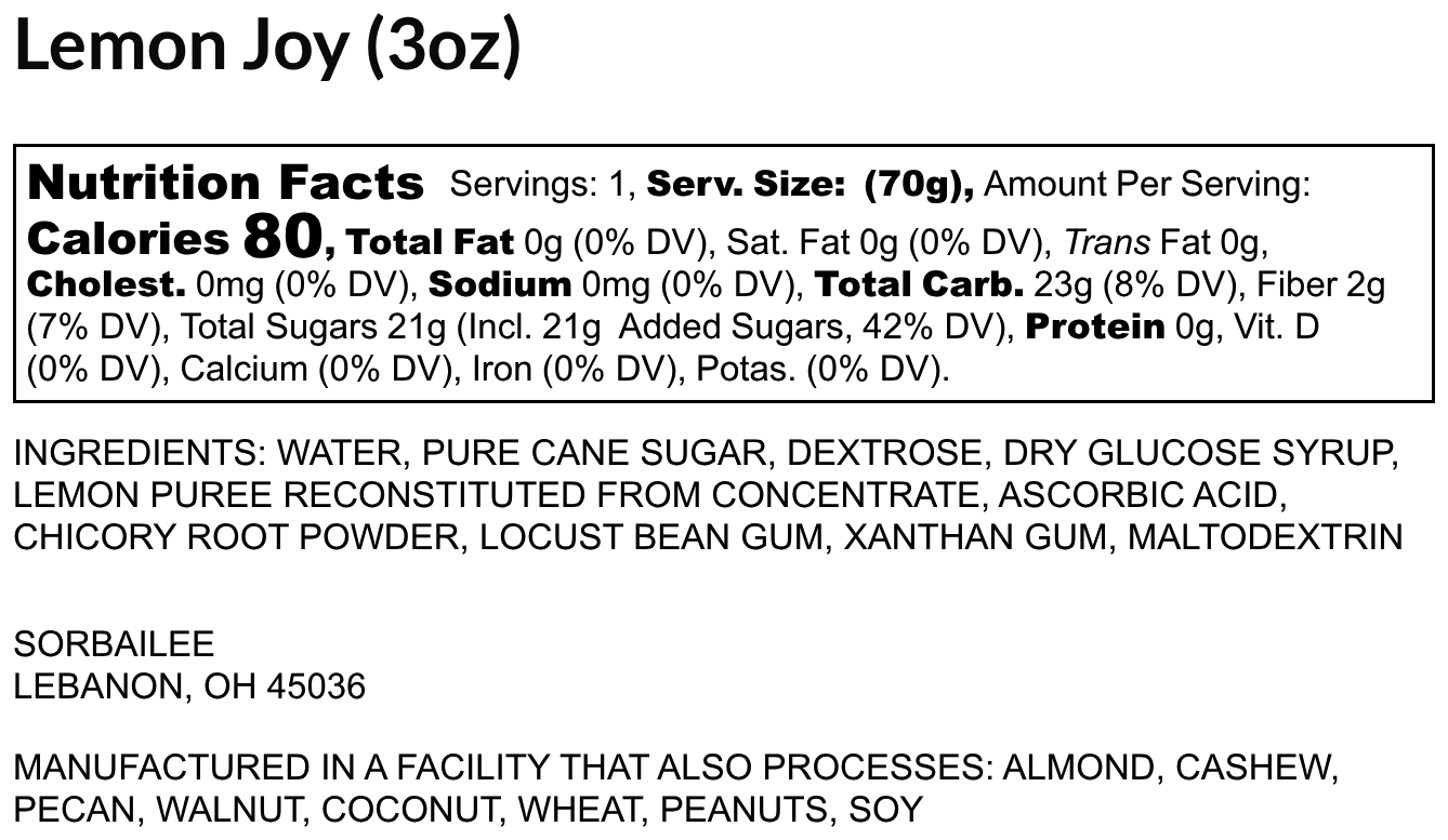 Lemon Joy - Sorbailee - Taxley